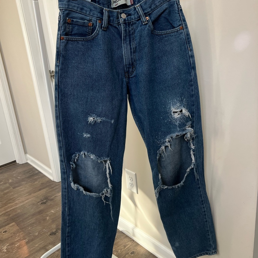 Levi's Distressed Blue Jeans